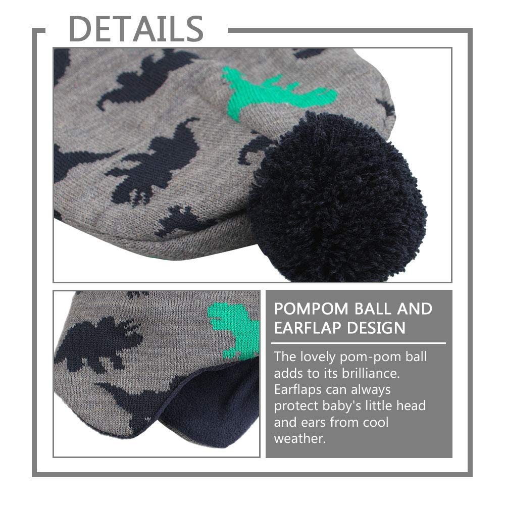 XIAOHAWANG Baby Strickmütze Winter Babymütze Junge Warme Kindermütze Junge Beanie Mütze Dicke Wintermütze für Herbst,Winter