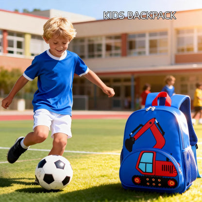 Kinderrucksack Jungen Kinder Rucksack Tagesrucksack Vorschulrucksack Kindergartentasche Schulrucksack für Schule Kita 38cm 3-8Y