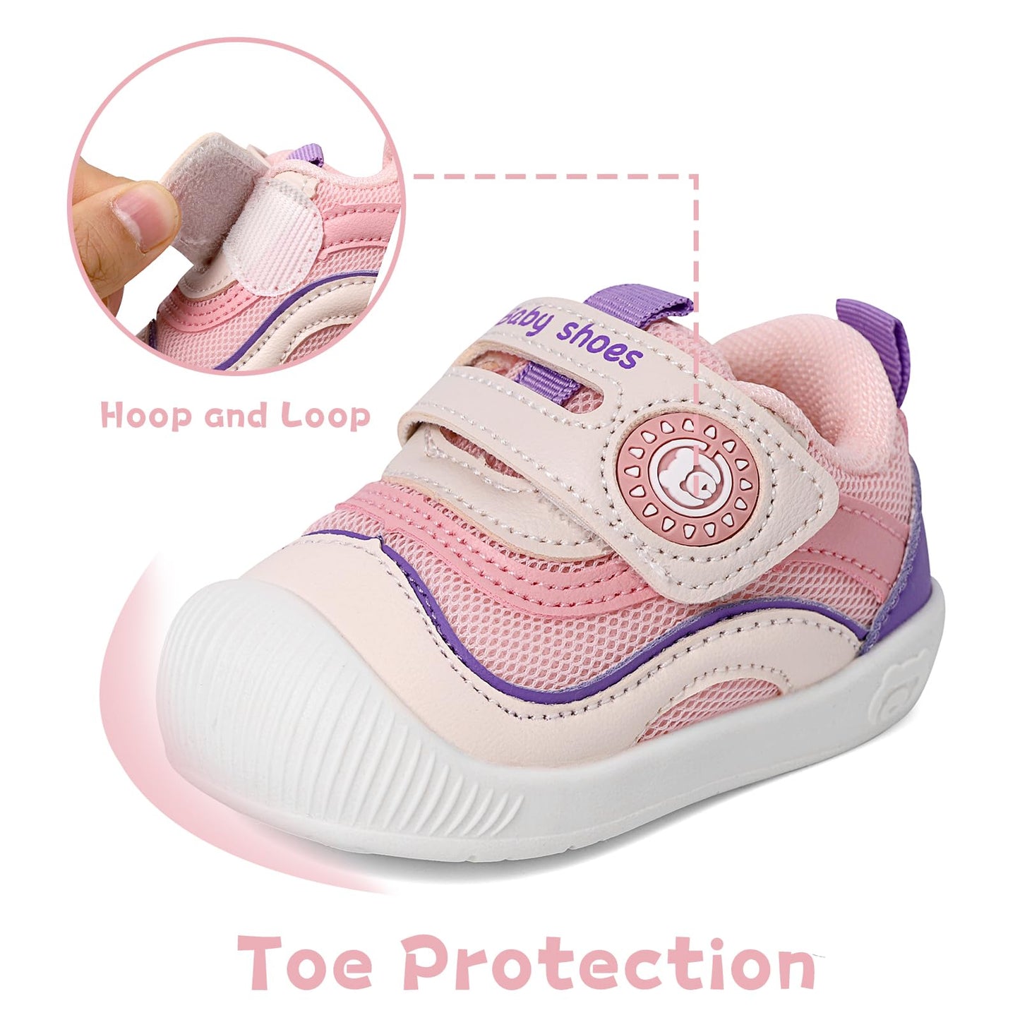 MASOCIO Lauflernschuhe Baby Schuhe Junge Mädchen Babyschuhe Weich Flach Gummi Anti-Rutsch