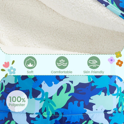 JiAmy Baby Winter Snowsuit, Toddler Bear Hood Fold-Over Mittens Booties Jumpsuit Toddler Warm Fleece Romper Girls Boys Warm Jumpsuit 3-24 Months