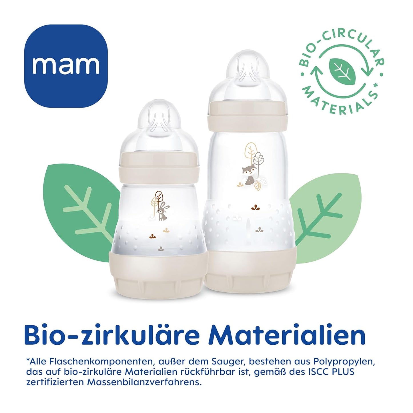 MAM Easy Start Anti-Colic Neugeborenen-Set | 0+ Mon | Babyflaschen Geschenk-Set | 94% Akzeptanz | 96% Hebammen-Empfehlung | 80% weniger Koliken | 4 Trinkflaschen & 1 Original Start Schnuller | beige