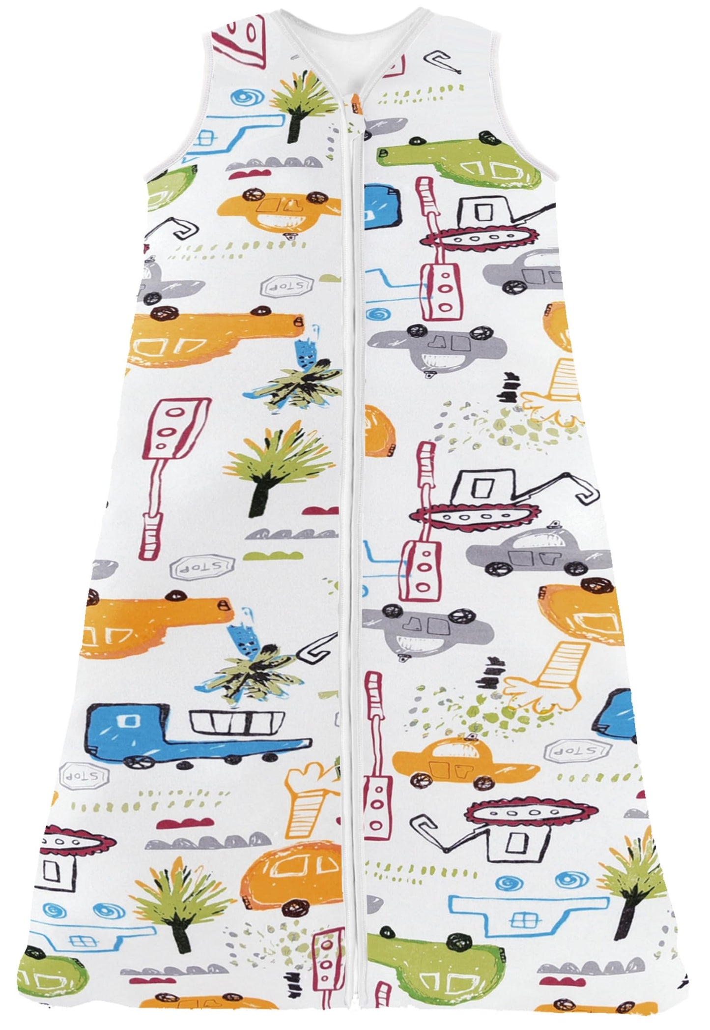 Chilsuessy Summer Baby Sleeping Bag, Small Children’s Sleeveless Pyjamas for Summer and Spring, 100 % Cotton
