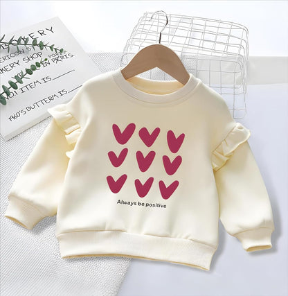Gumyoss Sweatshirt Mädchen Pullover für Kinder Mädchen Baumwolle Sweater Kleinkind Mädchen Langarm Tops Alter 2-8 Jahre