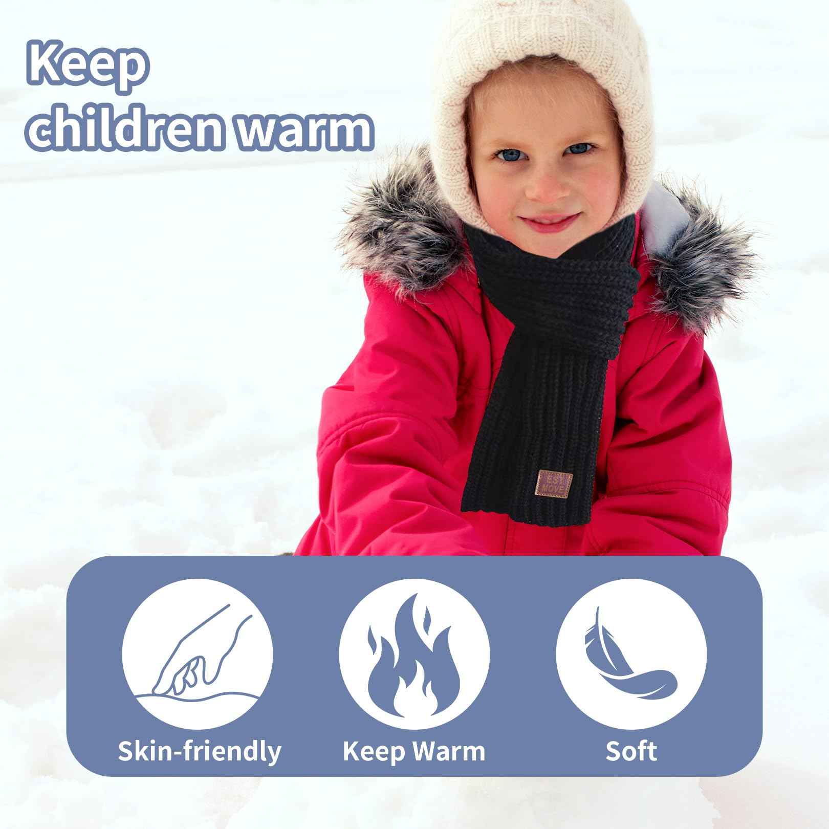 Children's scarf, children's scarf, girls, winter scarf, children's scarf, winter, knitted scarf, black/grey/rose, baby scarf, boy, loop scarf, children, neck warmer, scarf, children's tube scarf, for