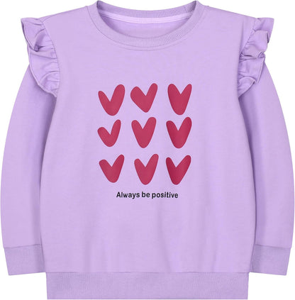 Gumyoss Sweatshirt Mädchen Pullover für Kinder Mädchen Baumwolle Sweater Kleinkind Mädchen Langarm Tops Alter 2-8 Jahre