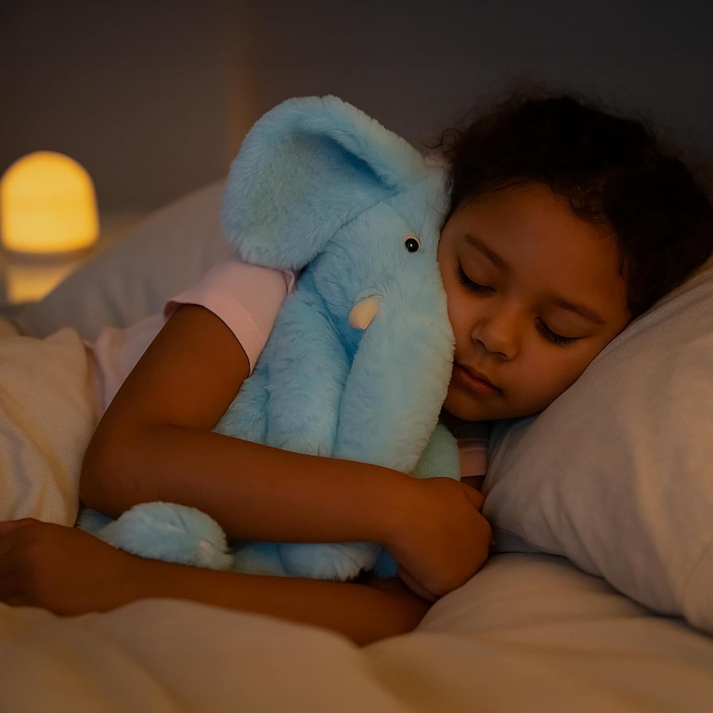 Plüsch Elefant 33 cm – Weiches rosa Kuscheltier mit großen Ohren & Langer Nase – Niedliches Stofftier für Kinder & Deko | Für Jungen, Mädchen, Kinder, Babyparty, Schlafzimmer, Weihnachten, Geburtstagsgeschenke