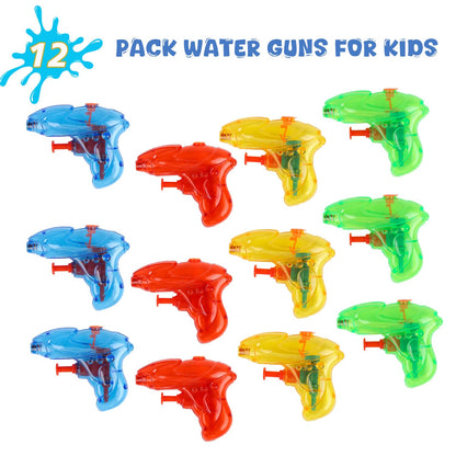 DERAYEE 12 Stück wasserpistole klein,Wasserspritzpistolen,Spritzpistole,Mini Wasserpistolen,Sommer Spielzeug Garten Pool Party Mitgebsel für Kinder