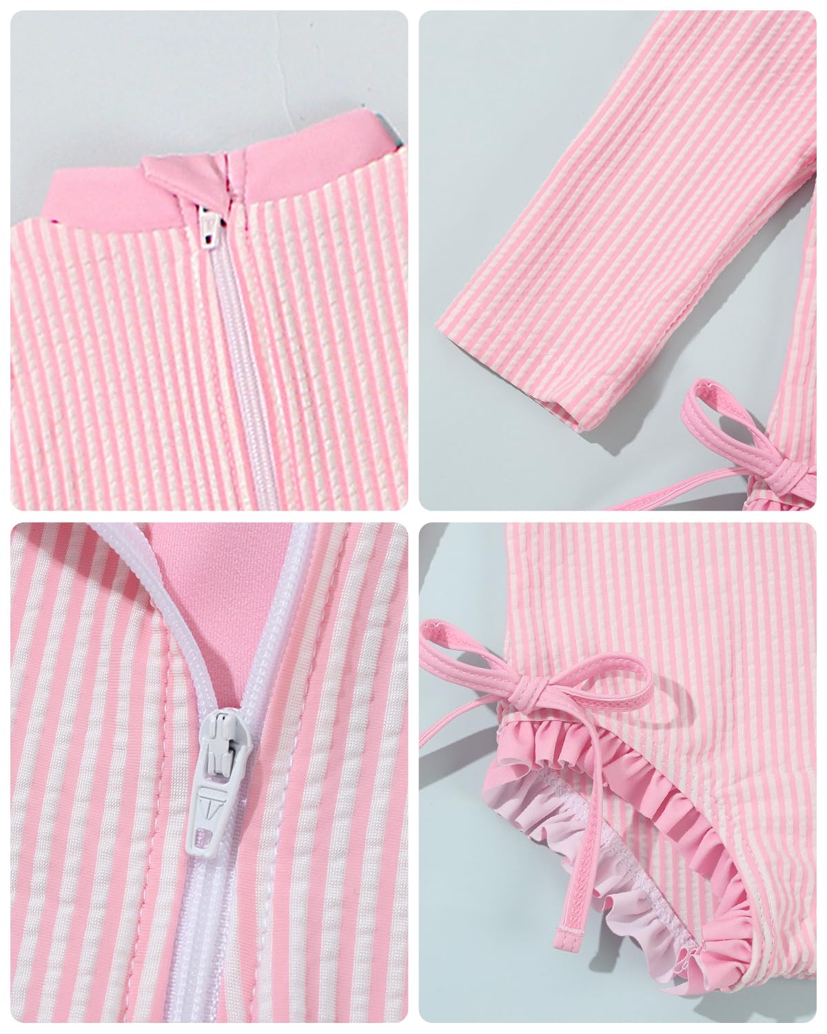 Baby Badeanzug Mädchen mit Sonnenhut Langarm UV Schutz Badebekleidung Für Baby-Mädchen Bademode Schwimmanzug