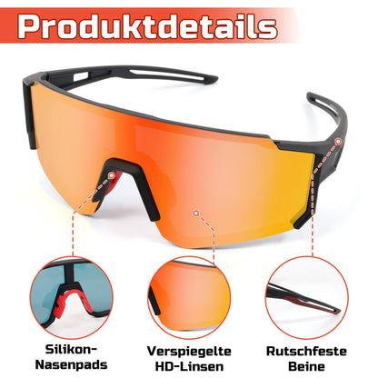 Rosedreamer Schnelle Brille Sport Sonnenbrille Herren Damen Polarisierte Sonnenbrille Fahrradbrille Laufbrille für MTB Rennrad Radfahren Biking Ski FahrradLaufen mit UV400 Schutzbrille