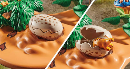 PLAYMOBIL | Dinos | Stegosaurus-Nest mit Eierdieb | nachhaltiges Spielzeug für Kinder ab 4 Jahren | 71526