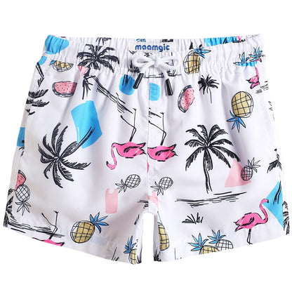 MaaMgic Badehose Jungen Sommer Badeshorts Schnelltrocknend Boardshorts mit Netzfutter Taschen und Verstellbarem Tunnelzug Urlaub Shorts