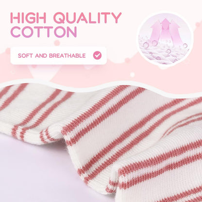 TUUHAW 10 Paar Kinder Socken für Mädchen und Jungen Socken Mit Motiv Schulkind Baumwolle Socken Bunt Gr. 23-38