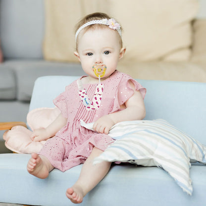 Smlpuame Baby Schnullerkette Mädchen Junge,6 Stück BPA-Frei Schnullerband Stoff Mädchen Junge,Schnuller Kette Nuckelkette Passen Die Meisten Schnuller und Beißspielzeug,Dummy Clips für Baby (Tier)