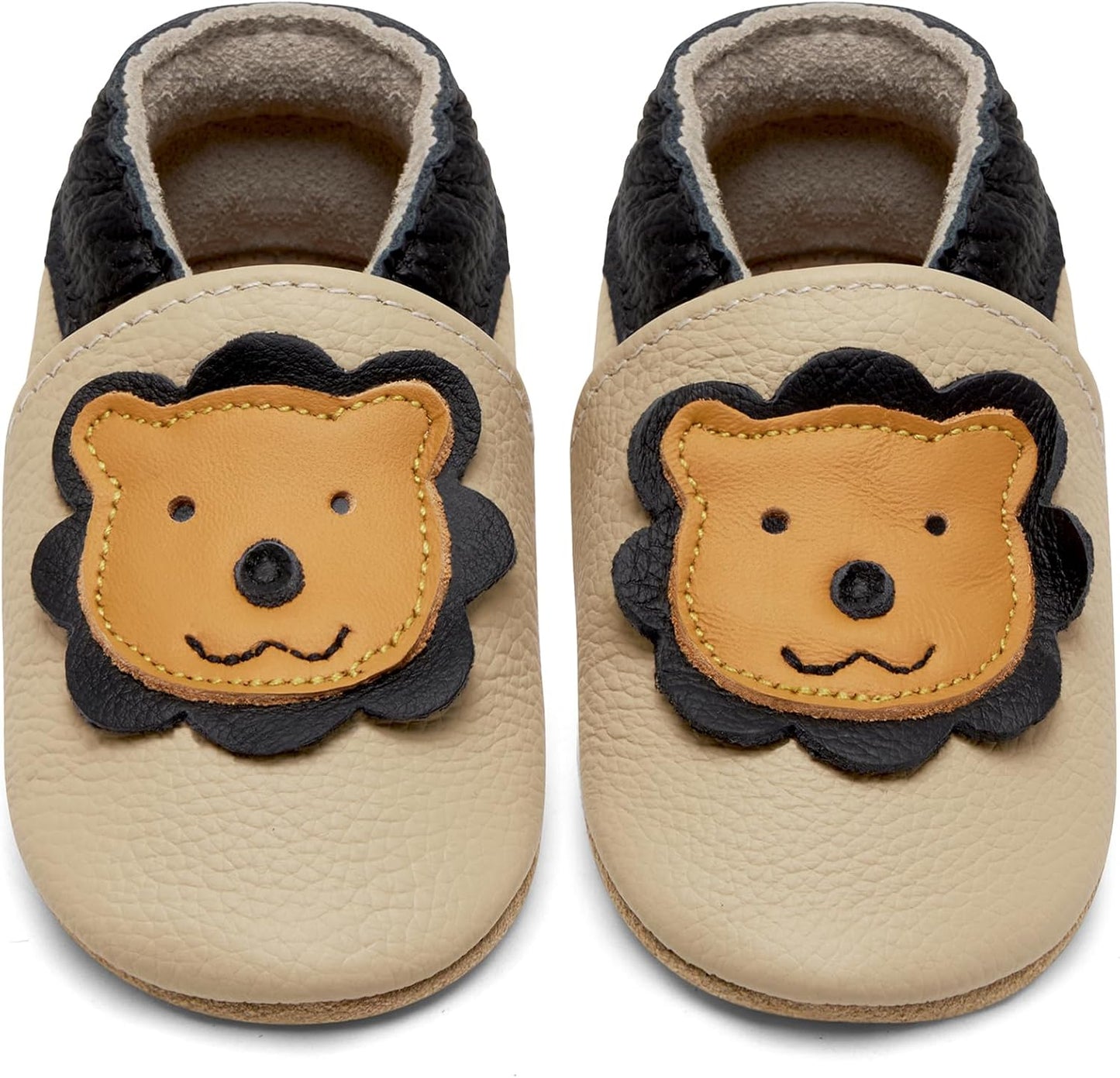 IceUnicorn Babyschuhe Krabbelschuhe aus weichem Leder für Jungen und Mädchen – Rutschfeste Lauflernschuhe für Kleinkinder