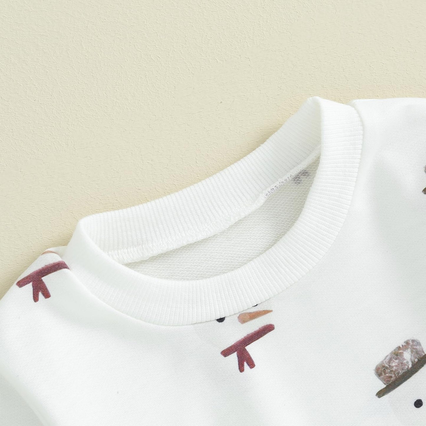 Baby Boys Girls Outfit Snow Sweatshirt + Trousers Two Piece Set Christmas New Year Baby Newborn Clothing