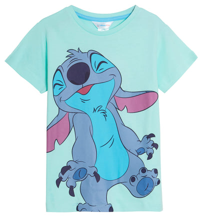 Disney Mädchen 3er-Pack Lilo und Stitch T-Shirts Kinder Angel Sommertop Kurzarm-T-Shirts