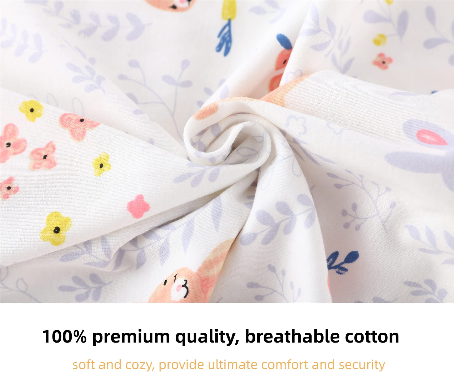 Chilsuessy Summer Baby Sleeping Bag, Small Children’s Sleeveless Pyjamas for Summer and Spring, 100 % Cotton