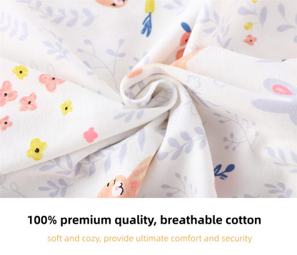 Chilsuessy Summer Baby Sleeping Bag, Small Children’s Sleeveless Pyjamas for Summer and Spring, 100 % Cotton