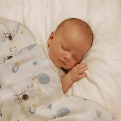 GLLQUEN Musselintücher für Babys, 6 Stück Spucktücher aus Baumwolle 70 cm x 70 cm, saugfähig und atmungsaktiv und ideal zum Reinigen, Abwischen und Abdecken von Neugeborenen