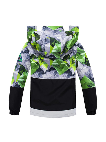 NATUST Boys' Lined Rain Jacket Wind and Waterproof Transition Jacket 