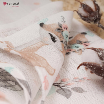 FENSILO - Mulltücher - Mullwindeln - 10er Pack 70x80 cm - Stoffwindeln, Made IN EU, schadstoffgeprüft - Spucktücher Set für Mädchen – Baby Mullwindeln- Rosa - Oeko-TEX Zertifiziert