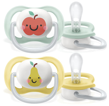 Philips Avent SCF080/02 Ultra Air Schnuller 0-6 Monate, Atmungsaktiv, Kiefergerecht, BPA frei, Doppelpack, Schmetterling/Mama-Design - Meloni2