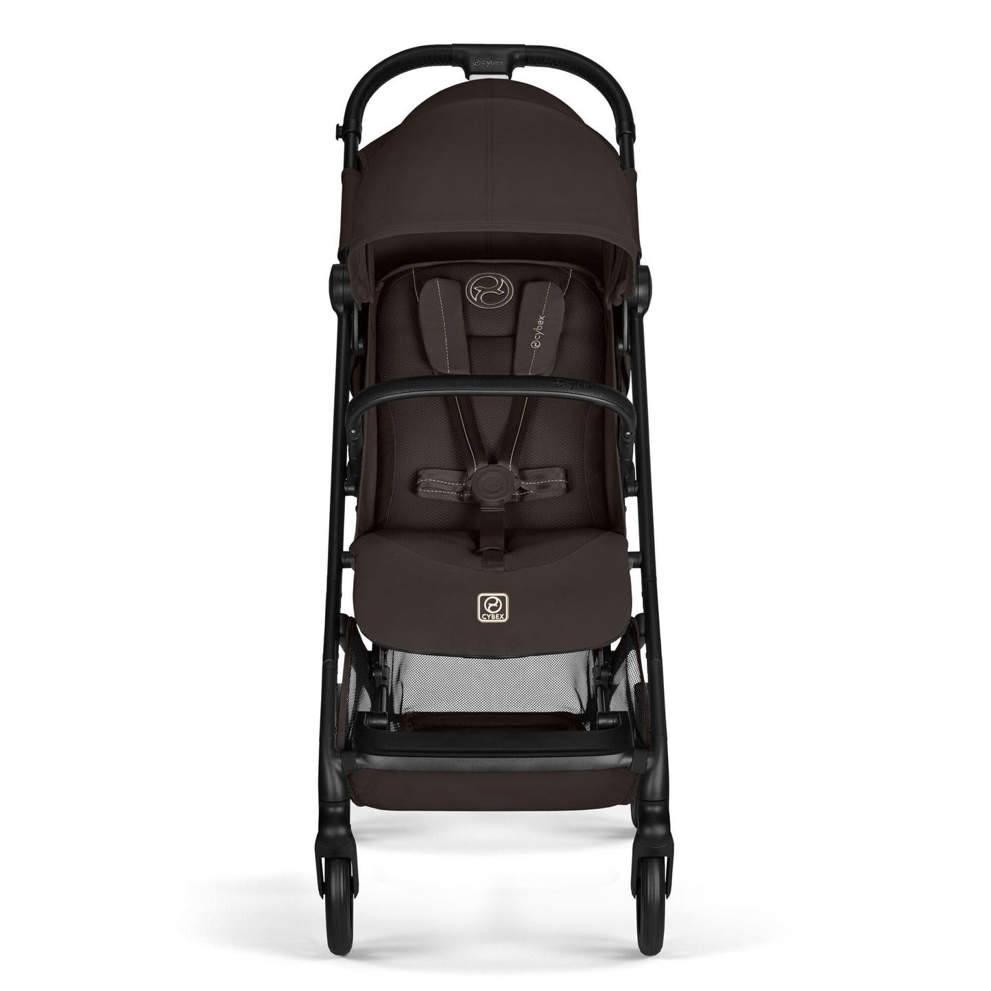 Cybex Gold Kinderwagen Beezy mit One-Pull Harness, Ab Geburt bis ca. 4 Jahre (max. 22 kg), Kompakt und ergonomisch, Magic Black (Schwarz mit schwarzem Rahmen)