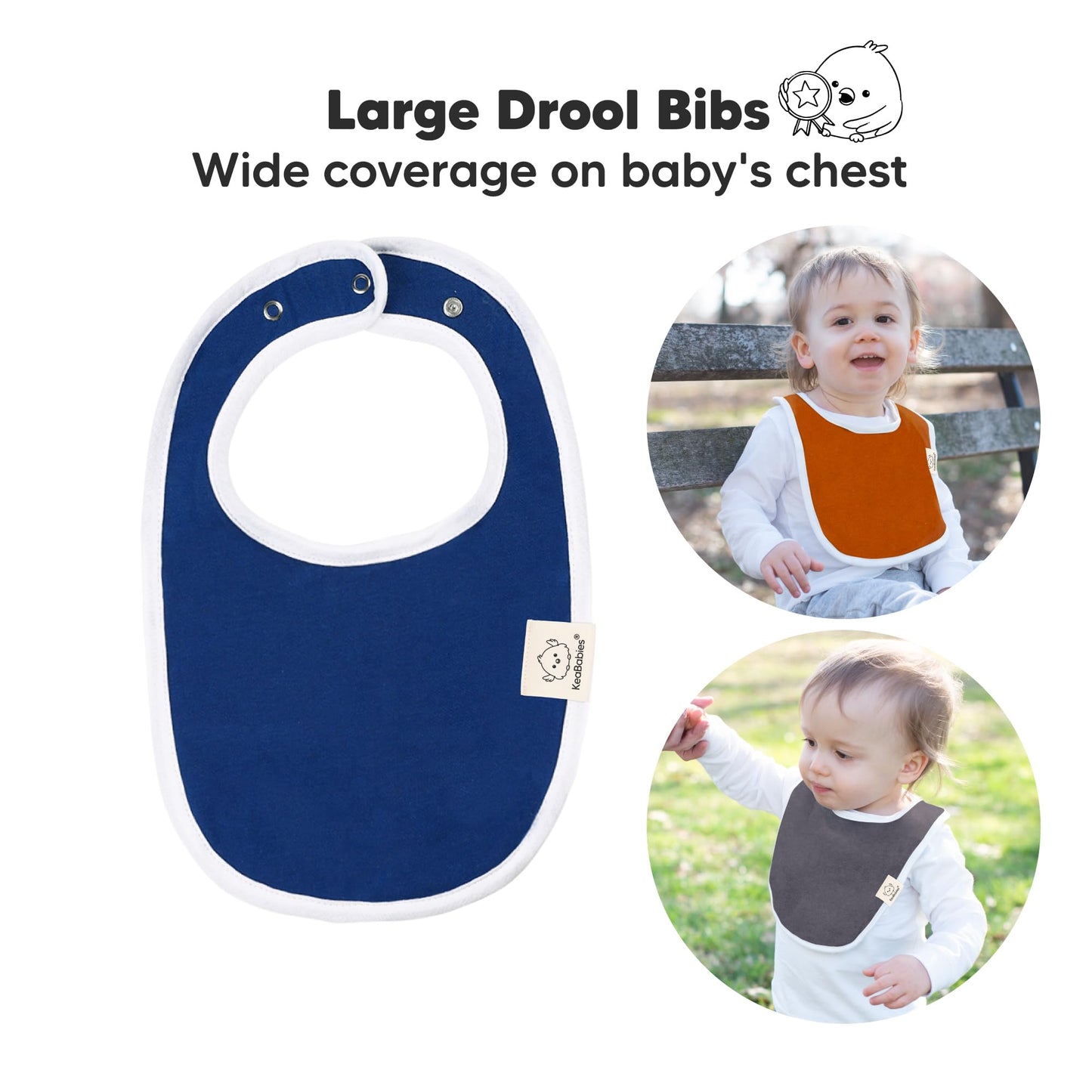 Baby Bibs for Boys &amp; Girls - 8-Pack Organic Cotton Teething Bibs - Baby Bibs for Girls &amp; Boys - Large Bibs for Infants, Toddlers (Wilderness) 
