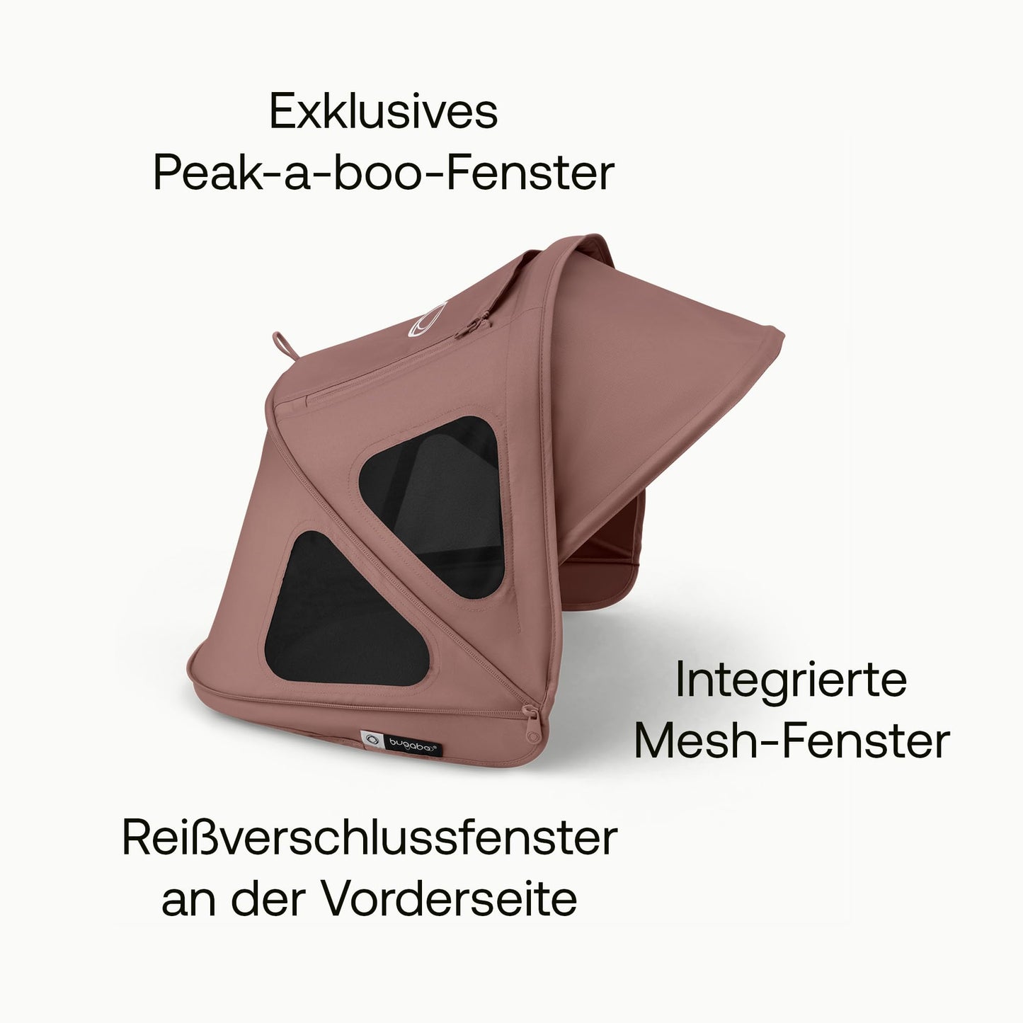 Bugaboo Dragonfly Sonnendach mit Lüftungsfenstern, ausziehbar für zusätzlichen und optimalen Sonnenschutz, wasserabweisend, Deep Indigo