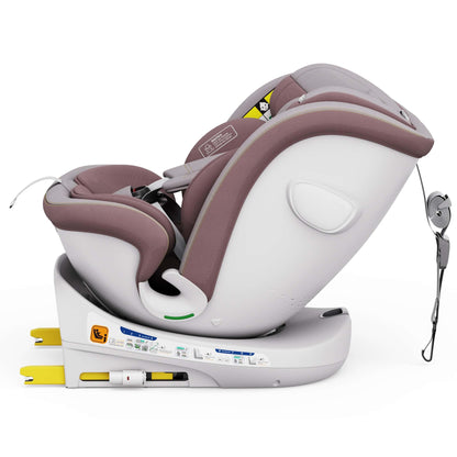 Daliya® Kindersitz ROTAZIONE | I-SIZE 40-150 cm | 8 Pos. | Isofix | (SIP) | Top Tether | 360° | 5 Punkt Gurt | Gruppe 0+ / I/II/III 0-36 KG | Neueste Zulassungs UN ECE Reg. 129 (Beige) - Meloni2