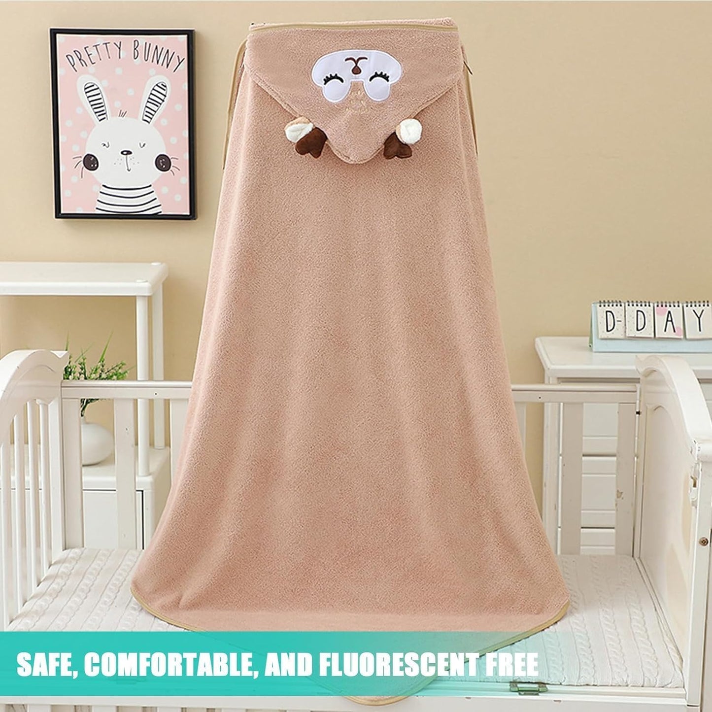 UieaMsio 3 Stücke Kapuzenhandtuch Baby, Niedliches Handtuch Mit Kapuze, 80X80cm Babybadetücher, Weich & Super Saugfähig