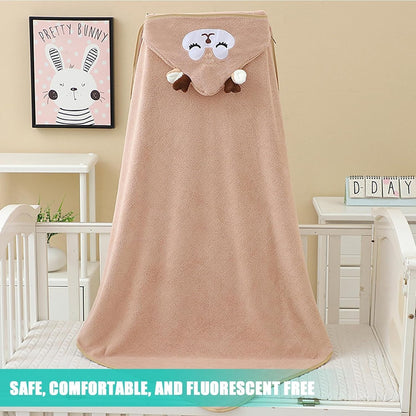 UieaMsio 3 Stücke Kapuzenhandtuch Baby, Niedliches Handtuch Mit Kapuze, 80X80cm Babybadetücher, Weich & Super Saugfähig