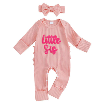 Geagodelia Baby Girl Romper + Headband Newborn Clothing Outfit Jumpsuit Baby Clothes Soft Baby Romper 