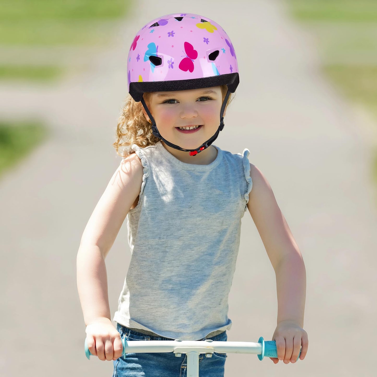 Kinder Fahrradhelm für 1-3 Jahre,Einhorn Helm für Mädchen,Verstellbarer Kinderhelm für Fahrrad,Skateboard,Scooter,Skaten