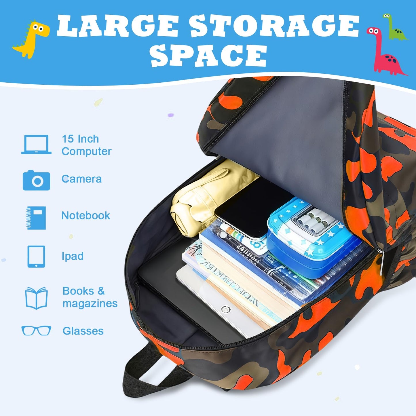 Kinderrucksack Jungen, Mini-Dinosaurier-Rucksack, Kindergarten Schulrucksäcke, Kleinkind Schultasche für Kinder, Jungen, Mädchen, Kleinkind