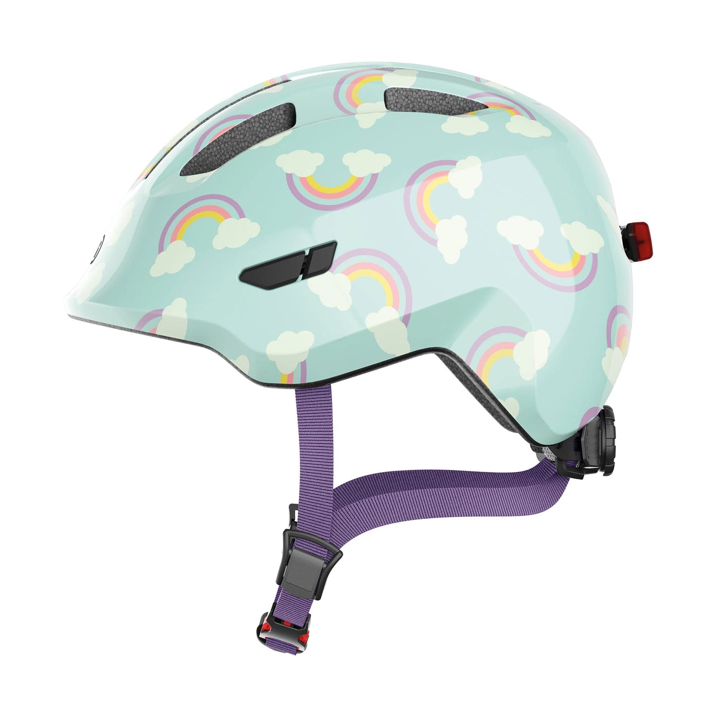 ABUS Smiley Kinderhelm 3.0 LED - Fahrradhelm für Kleinkinder mit tiefer Passform - kindgerechte Designs - Platz für Pigtail - Unisex