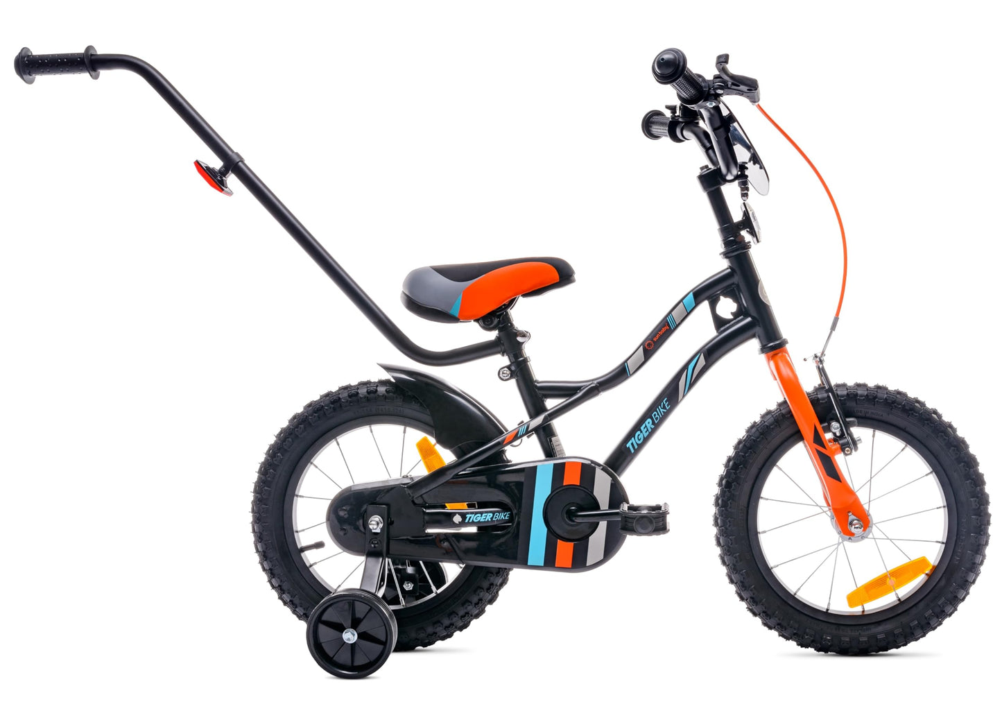 sun baby Jungenfahrrad Kinderfahrrad 14 und 16 Zoll Jungen Tiger Tracker Bike Leicht Stützräder mit Schubstange ab 2-6 Jahre BMX Fahrrad Kinder