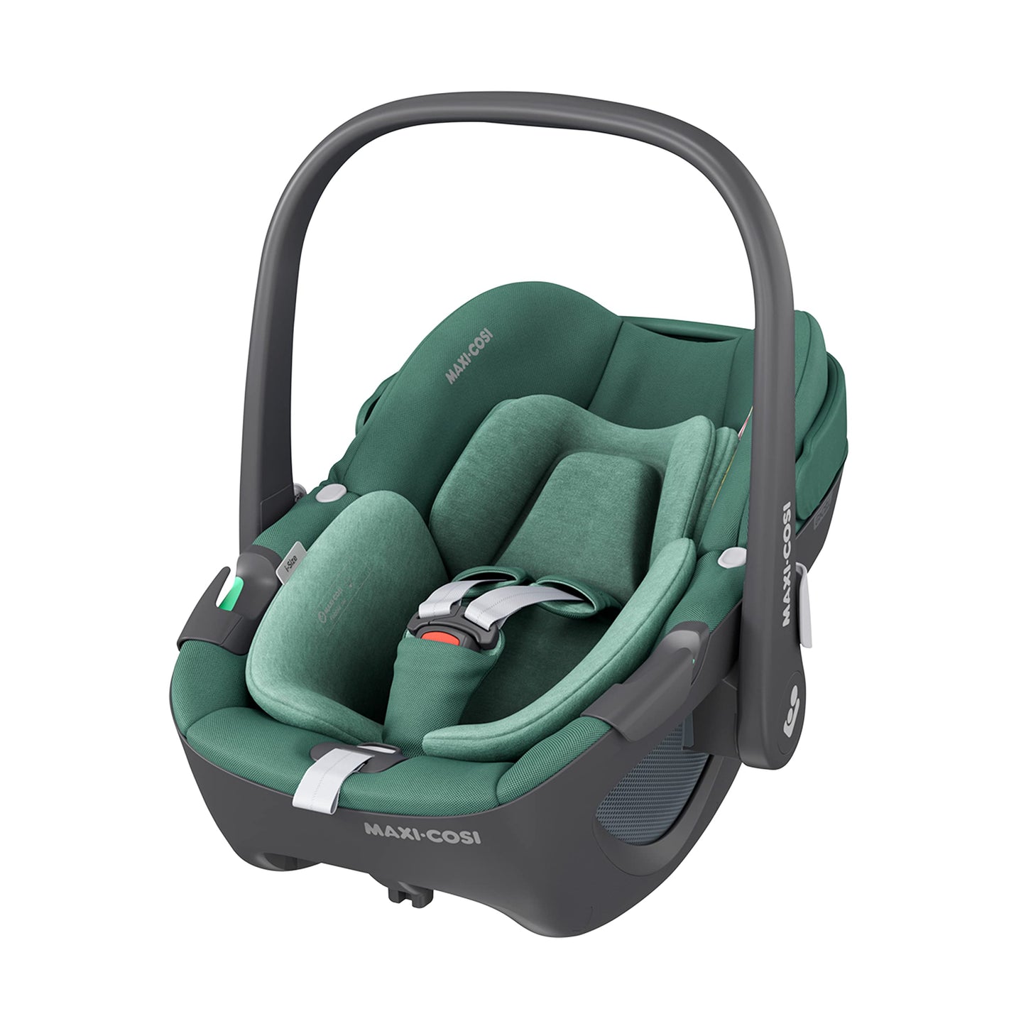 Maxi-Cosi Pebble 360 i-Size Babyschale Drehbar, Neugeborenen Autositz 360 Grad, 0–15 Monate (40–83 cm), Drehung mit einer, ClimaFlow, Easy-In-Gurt, G-CELL Seitenaufprallschutz, Essential Green - Meloni2