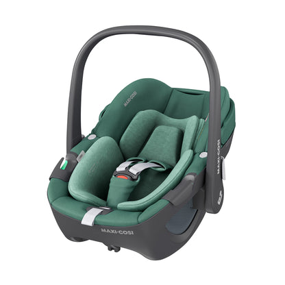 Maxi-Cosi Pebble 360 i-Size Babyschale Drehbar, Neugeborenen Autositz 360 Grad, 0–15 Monate (40–83 cm), Drehung mit einer, ClimaFlow, Easy-In-Gurt, G-CELL Seitenaufprallschutz, Essential Green - Meloni2
