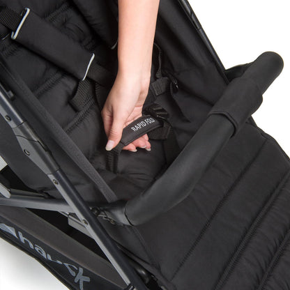 hauck Rapid 4, Grey - Pushchair from Birth up to 22 kg, Plastic Wheels, Compact & One Hand Folding, Height-Adjustable, Fully Reclining
