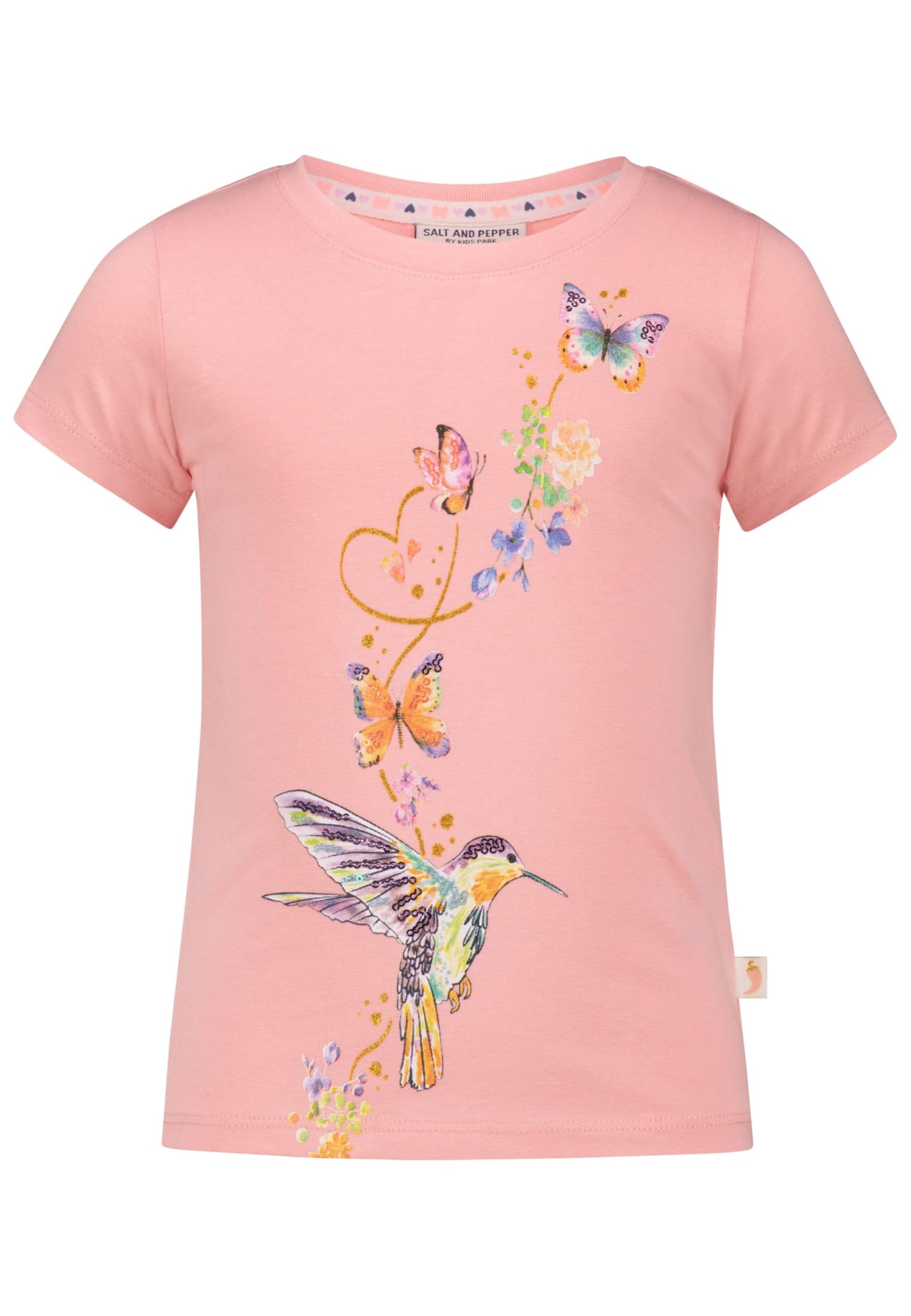 SALT AND PEPPER Mädchen Colibri Glitterprint und Pailletten T-Shirt ja