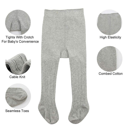 Durio Baby Tights for Girls Boys Cotton Children's Tights Children's Tights Set Warm Stockings Leggings