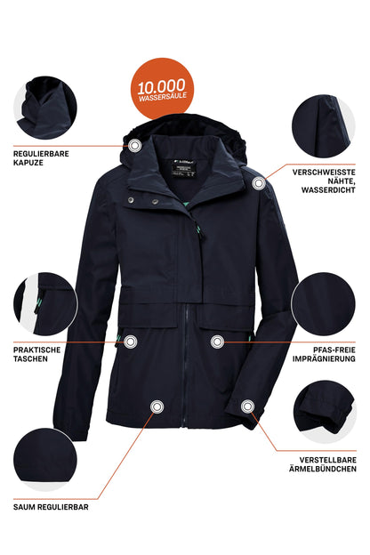 Killtec Girls Kos 149 Grls Jckt functional jacket is waterproof/jacket with hood 