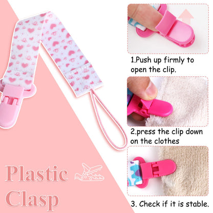 Schnullerkette Junge, 5er Baby Schnullerband Stoff mit 5er Silikonring, Schnullerketten mit Clips, Personalisiert Nuckelketten für Schnur Lätzchen Dreieckstuch Schnuller (Braun)