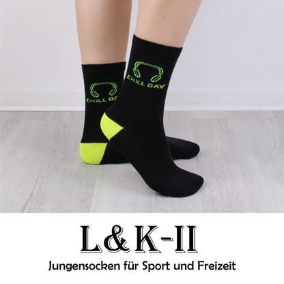 Libella 12 Paar Kindersocken Jungen Mädchen Sportsocken Fussball Wintersocken Baumwolle bunt Cotton modische makronen Füßlinge 2889VA