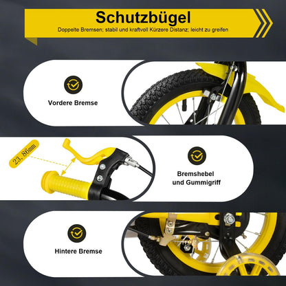 Charocean 12 Zoll Kinderfahrrad für ab 2-5 Jahre Jungen & Mädchen, Upgraded Kinder Fahrrad mit Stützrädern, Fahrrad für Kinder, HöHenverstellbar Kinderfahrräder für Schulung Outdoor Reiten - Meloni2