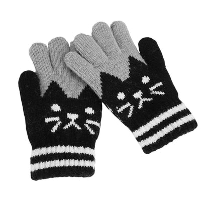 Children's Warm Winter Gloves / Mittens with Plush Lining, Cute Ski Gloves, 3 - 8 Years Old, for Skiing / Snowboarding / Playing / Running