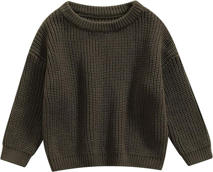 L&ieserram Baby Mädchen Jungen Gestrickt Pullover Jumper Neugeborenen Kinder Langarm Strickpullover Einfarbige Pulli Kleinkinder Kleidung Outfit Knitted Sweater 0-5 Jahre