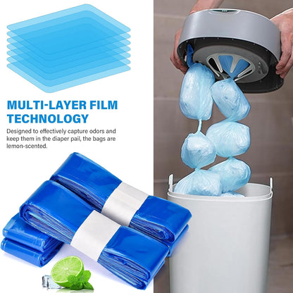 Gigmeta Nappy Bin Refill Cassettes, Pack of 9 Nappy Bin Refill Bags Compatible with AngelCare & Litter Locker & Tommee Tippee Sprout Nappy Bin, Excellent Sealing and Toughness