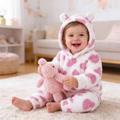 Baby Mädchen Fleece Kleidung Kleinkind Plüsch Pullover Sweatshirt Neugeborenen Langarm Top Hosen Set Warme Hoodies Outfit